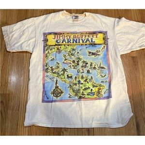 Vintage 98 Jimmy Buffett Carnival Tour Tee Shirt XL -Power Pro Front/Back Art